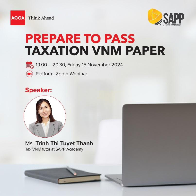 MÔN TX-VNM KHÔNG ĐÁNG SỢ NHỜ WEBINAR TỪ ACCA VÀ SAPP